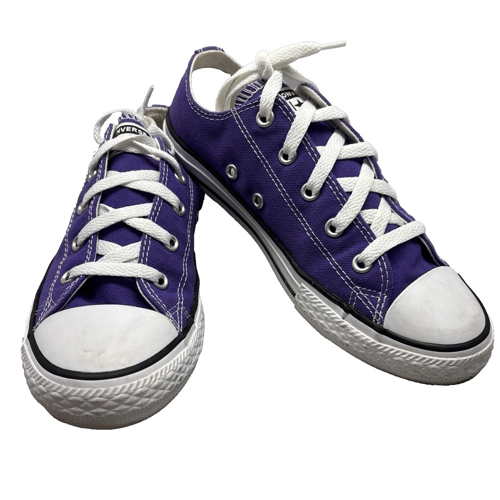 Girl's CONVERSE ALL STAR Athletic Sneakers Size 3 Youth Purple